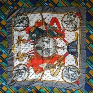VTG Hermes Napoleon Bee Jaquard 100% Silk Scarf